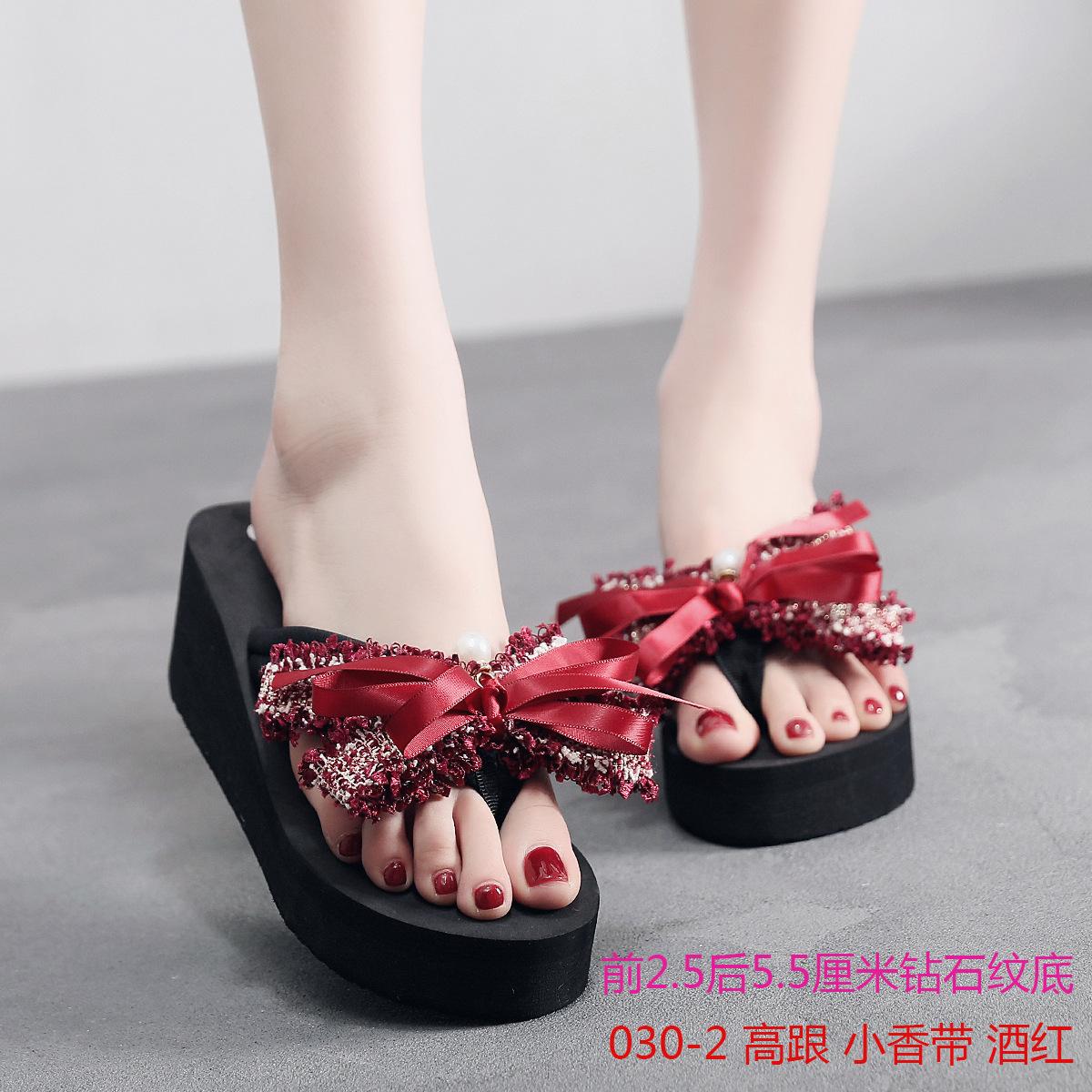 

Женские шлепанцы на высоком каблуке 6 см, женские повседневные сандалии и шлепанцы, женские нескользящие пляжные туфли на клипсе на танкетке 36