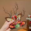 Merry Christmas Decor Children Deer Antler Hair Clip Elk Hair Clip  Christmas Costume Dress Up