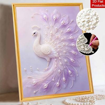 Kit Pittura Artistica con Perline per Adulti e Principianti Elegante Pavone Pittura Scintillante Artigianato Decorazione Murale per la Casa Regalo Fatto a Mano