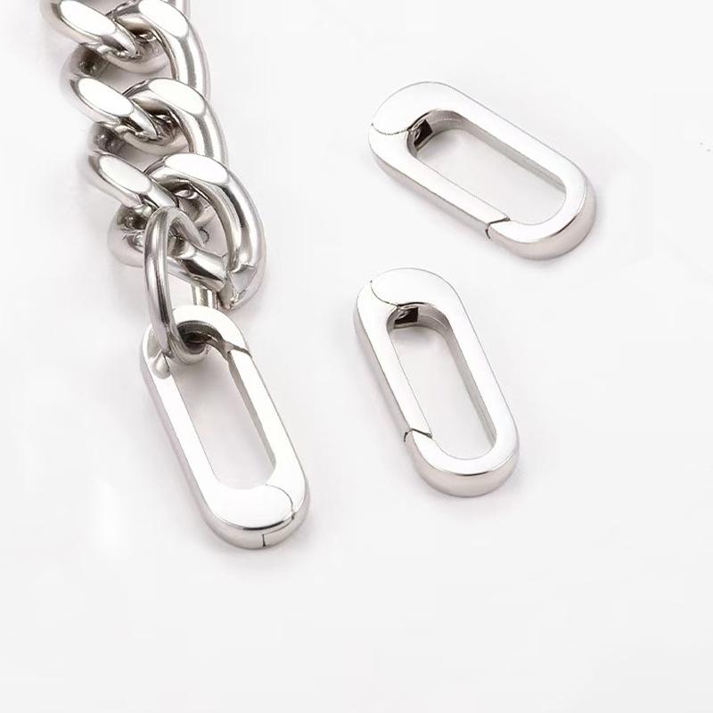 1/2 Peças Conectores de Pulseira de Aço Inoxidável Fivela Fechos Lagosta Gancho de Mola Acessórios Para Fazer Joias Diy
