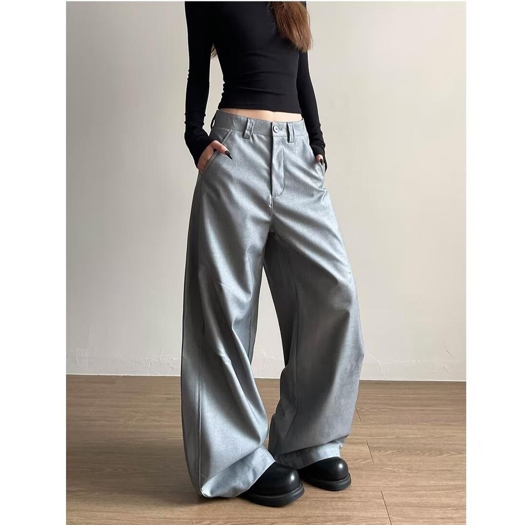 Women's Suit Pants Loose Slim Straight Casual Wide-leg Pants Korean Style Trousers