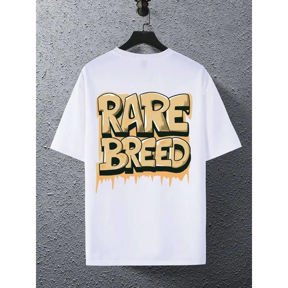 

Футболка с забавным графическим принтом Rare Breed Funny Letter, мужская хлопковая футболка большого размера, летняя повседневная одежда, дышащие футболки, уличные топы XXXXXL белый
