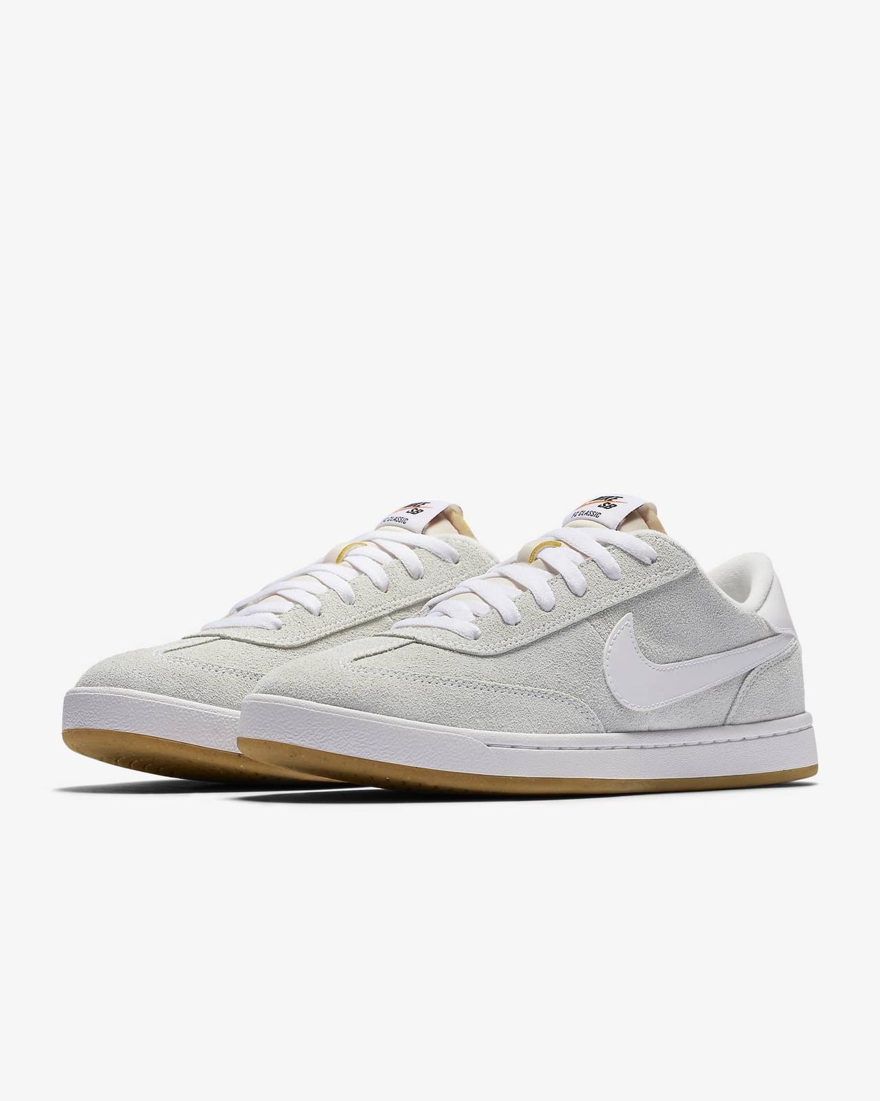 909096-111 Nike SB FC Classic Саммит Уайт Уайт Вивид Оранж (Мужской) 9