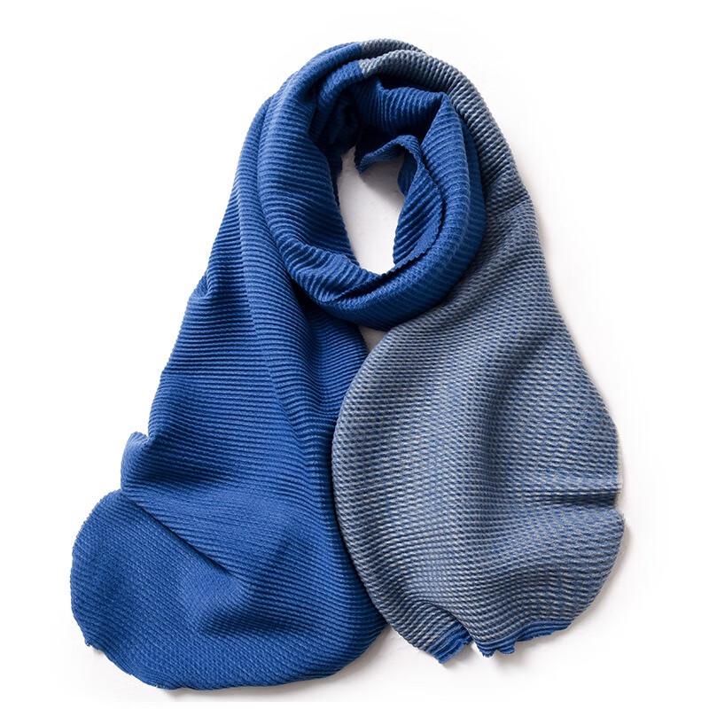 Fumaiide Double-Sided Wrinkled Imitation Cashmere Scarf Shawl