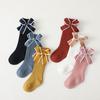 Baby Girls Autumn Stripe Bow Knee High Socks Soft Cotton Princess Long Socks For Kids Children Floor Socks Age 0-5 Years
