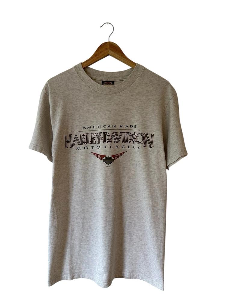 Vintage Harley Davidson T Shirt Men’s Large Gray 90’s Mickelson’s USA Dakota
