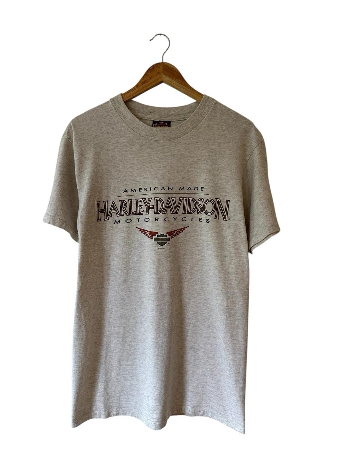 Vintage Harley Davidson T Shirt Men’s Large Gray 90’s Mickelson’s USA Dakota 2XL