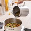 1.5/2L Deep Frying Pot 304 Stainless Steel Kitchen Fry Pot Multifunctional Oil Storage Container Kitchen Cooking Tools