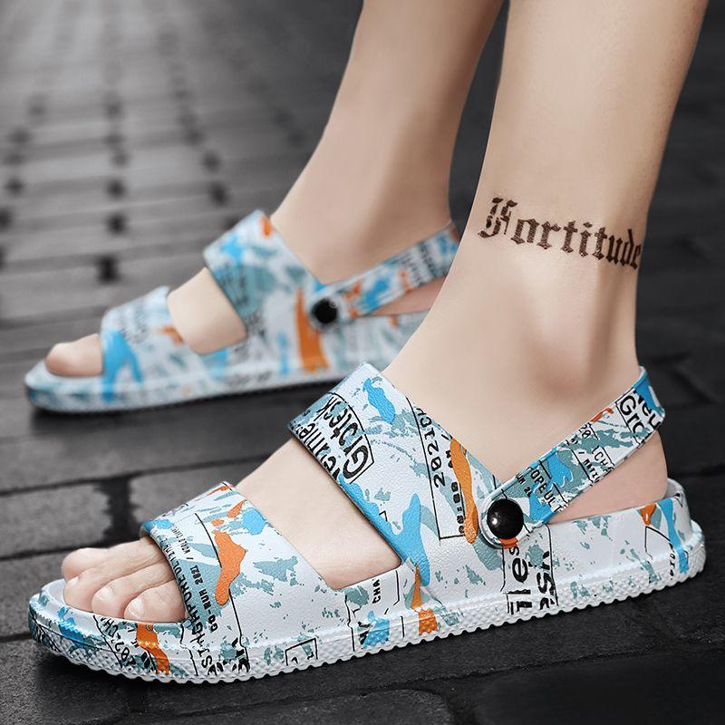 Ciabatte in EVA Estive da Uomo Camouflage Sandali da Spiaggia Fondo Morbido Fondo Spesso Antiscivolo Pantofole Sandali per Piedi Non Odoranti Indoor Outdoor