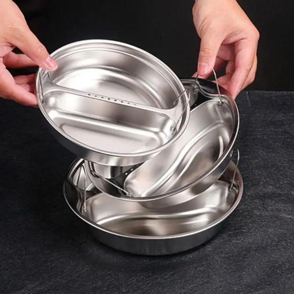 Round Stainless Steel Steaming Basket Stackable Steamers Insert Food Pan Steaming Plate  Vegetable