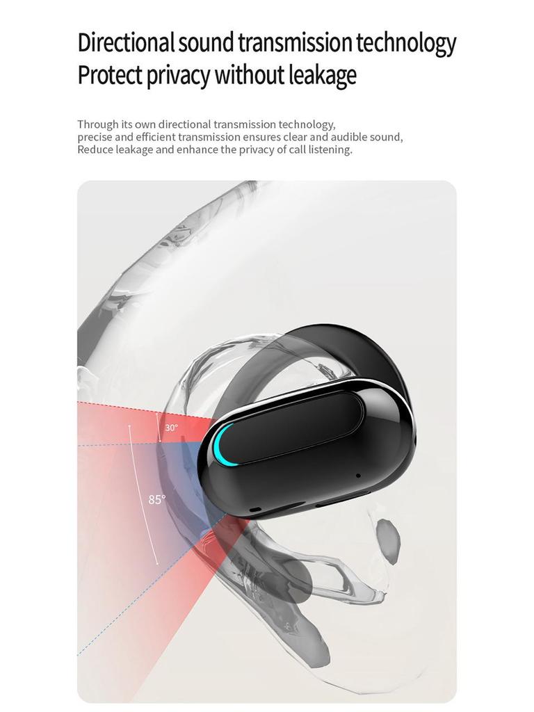MF9 Single Ear Hook Bluetooth Earphone - Adjustable Sport & Business Design, Not In-ear.