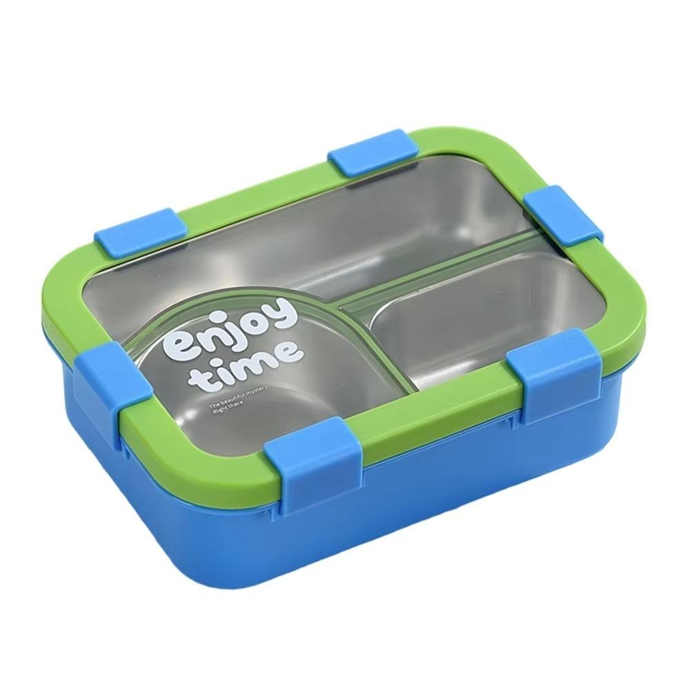 Leak-proof Divided Compartments Insulated Lunch Box Sealed Lid Food Container School Lunch