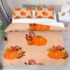 Autumn Pumpkin Truck Soft Duvet Cover Hapy Fal Thanksgiving Beding Set for Children Festival Gifts Comfortable Quilt Cover Bedrom Decoration