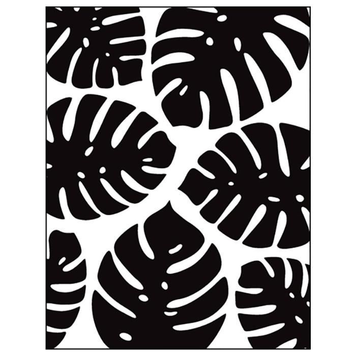Embossing Plate - ARTEMIO - Monstera - Compatible Big Shot - A5 Format - Scrapbooking