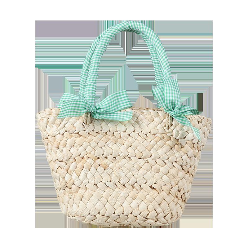 

Grass Basket Child Breathable Material Handheld Basket Suitable For Daily Use зелений