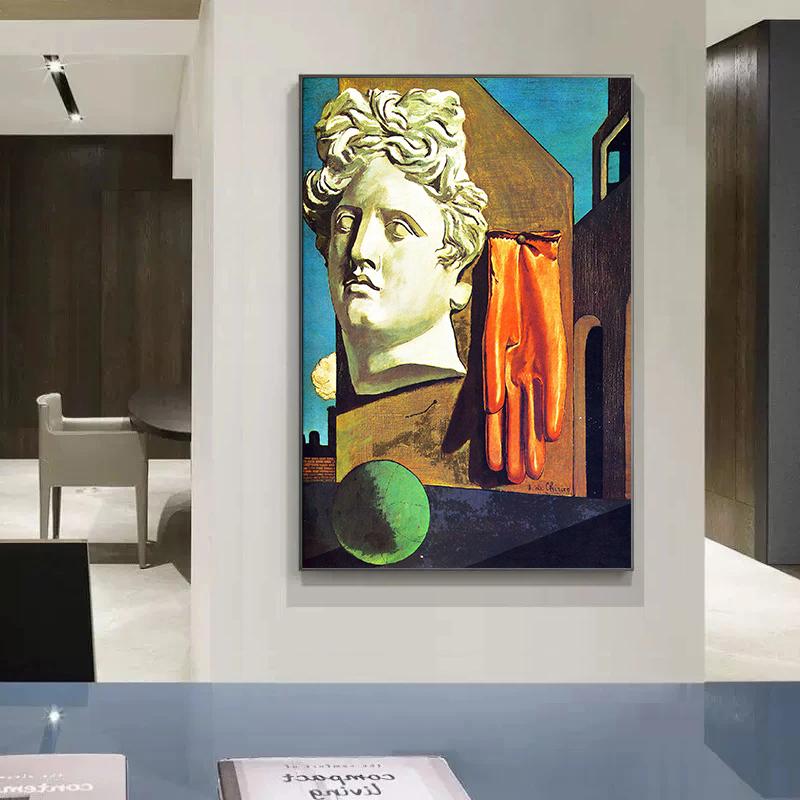 Giorgio De Chirico Pósteres Abstractos Vintage Obras de Arte Pintura Surrealista en Lienzo Impresiones Arte de Pared Imagen Sala de Estar Decoración del Hogar