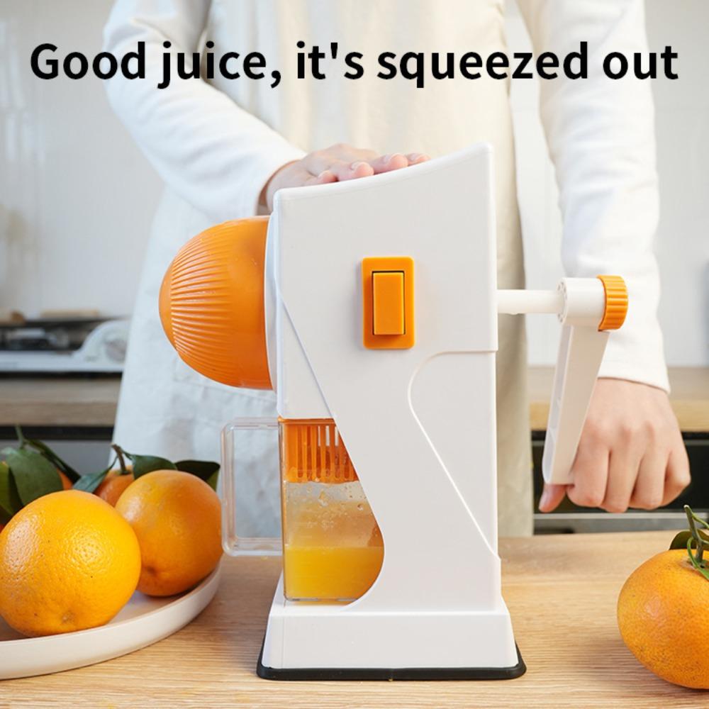 Manual juicer, small household fruit press, convenient hand cranked lemon frying juice cup press