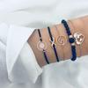 SUMENG Bohemian Black Beads Chain Bracelets Bangles For Women Fashion Heart Compass Rope   Sets Jewelry 2025 Gifts