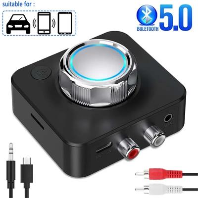 Bluetooth 5.0 Audioempfänger 3D Stereo Musik Drahtloser Adapter TF-Karte RCA 3,5mm 3,5 AUX Buchse Für Auto-Kit Kabelgebundenen Lautsprecher Kopfhörer