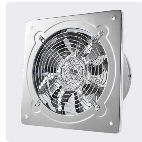Powerful Silent Kitchen Window Exhaust Fan – Metal Square Oil & Smoke Extractor