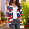 Ladies Fashion Loose Casual Print Beach Holiday   Sleeve Chiffon Cardigan