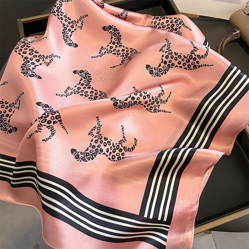 Neck Wrist Wrap Brand 100% Real Silk Square Scarf Women Neckerchief Shawl Ladies Bandana Scarves Kerchief High Quality Hijab