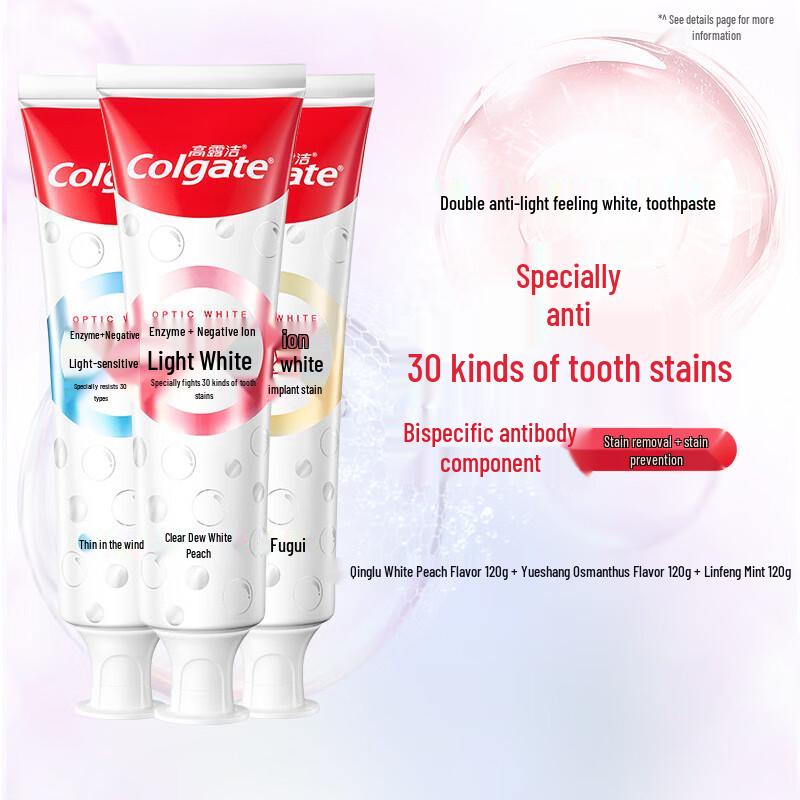 Colgate Enzyme Whitening Toothpaste 3 x 120g Multi-Flavor Pack