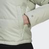 adidas Solid Color Casual Zip Cotton Jacket Women Jackets Linen-Green HG8754