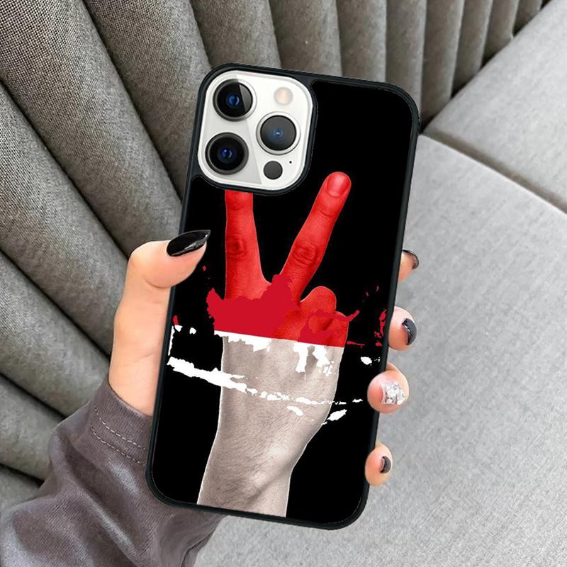 Indonesia Flag Phone Case For iPhone 17 Air 16 16e 15 13 14 Pro Max 11 12 Plus 2022 MAX Shell Cover coque