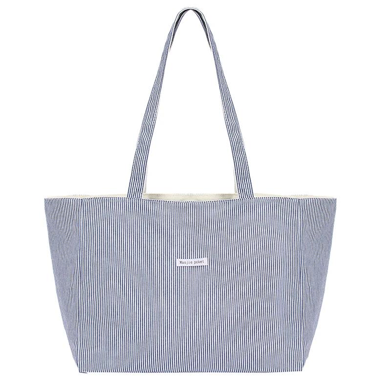 

Fashi Large Capacity Solid Women s Tote Bag hot sale Stripe Design Multi Versatile Shoulder Bag New Shopping Travel Handbag синий