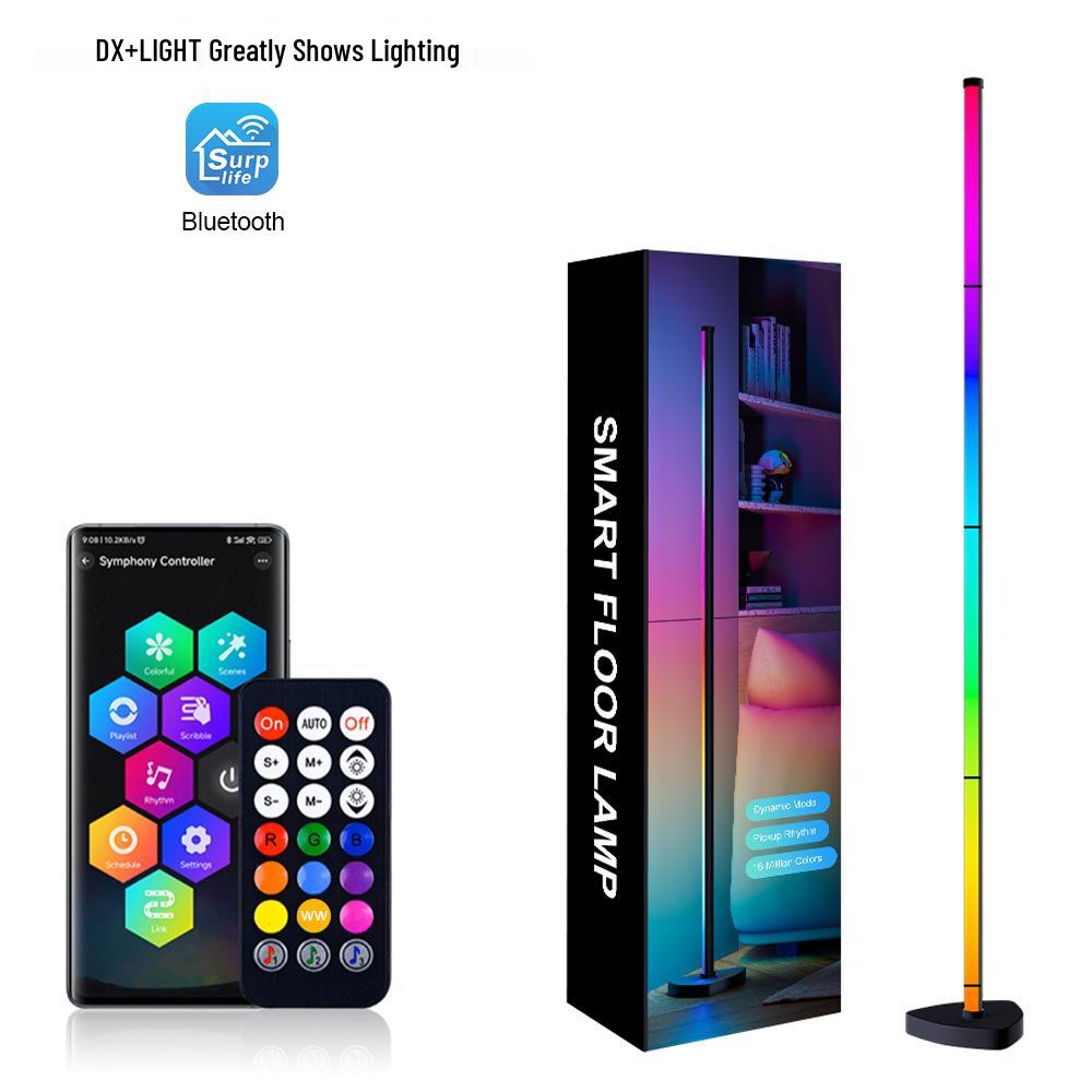 RGB Music-Sync Colorful Floor Lamp: Full Illumination Sound-Reactive Light for Bedroom & Living Room