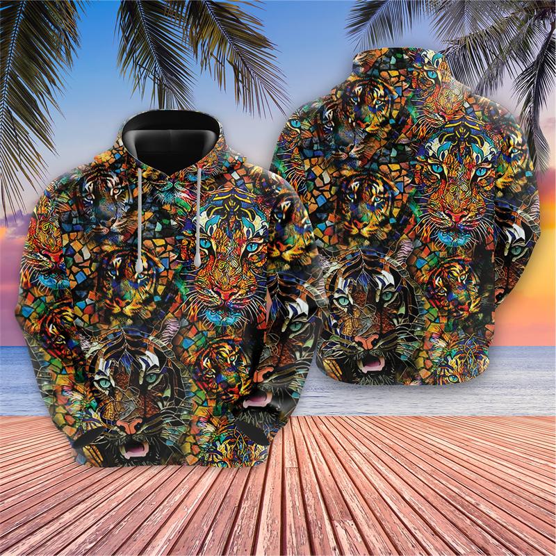 

Свитшоты с изображением бенгальского тигра Harajuku Fashion Y2k женские пуловеры повседневные детские спортивные костюмы готические толстовки с капюшоном для мужчин одежда 6XL