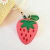 Mini Cherry Fruit Shape Coin Purse Portable Strawberry Blueberry Peach Lemon Cute PU Leather Pouch Wallet Pendant Key Chain Gift