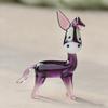 Glass Donkey Miniature Statue Handcrafted Crystal Animal Figurine Home Desk Shelf Decors Housewarmings Birthday Gift