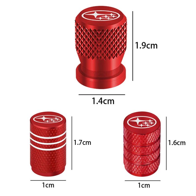 4pcs Car Tire Valve Cap Car Tyre Air Stems Covers For SUBARU Forester Impreza Legacy Outback WRX STI BRZ Auto Accessories Y10