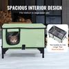 VEVOR Elevated Heated Cat House, Cuboid Kitty Shelter with Adjustable Temperature and Timer