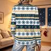 Women's V-Neck Long Sleeve Christmas Printed Lightweight Top for Spring and Summer