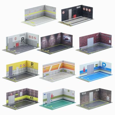 Car Model Parking Lot Scene 1/24 Simulation Scene Easy Assemble Parking Lot Display Car Garage Toy Car Model Car Model Lovers