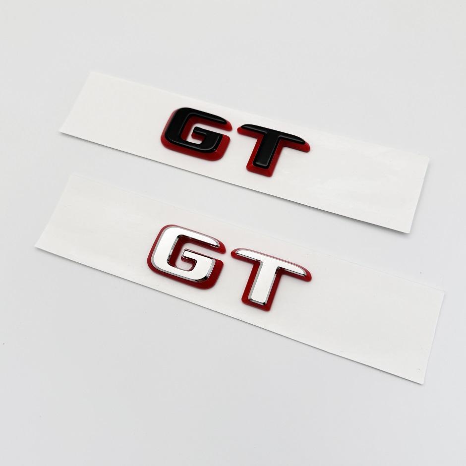 1Pc New style Two tone ABS Rear Trunk Decal Emblem Badge Sticker For GT R S C GTR GTS GTC C190 Car Accessories