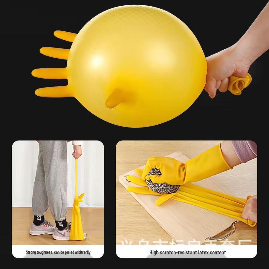 Nanyang Oxford Latex Gloves - Light Inside, Thickened Rubber for Dishwashing, Laundry & Kitchen Use