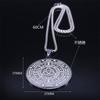 Unisex Zodiac Sign Round Pendant Necklace Stainless Steel Titanium Steel Jewelry