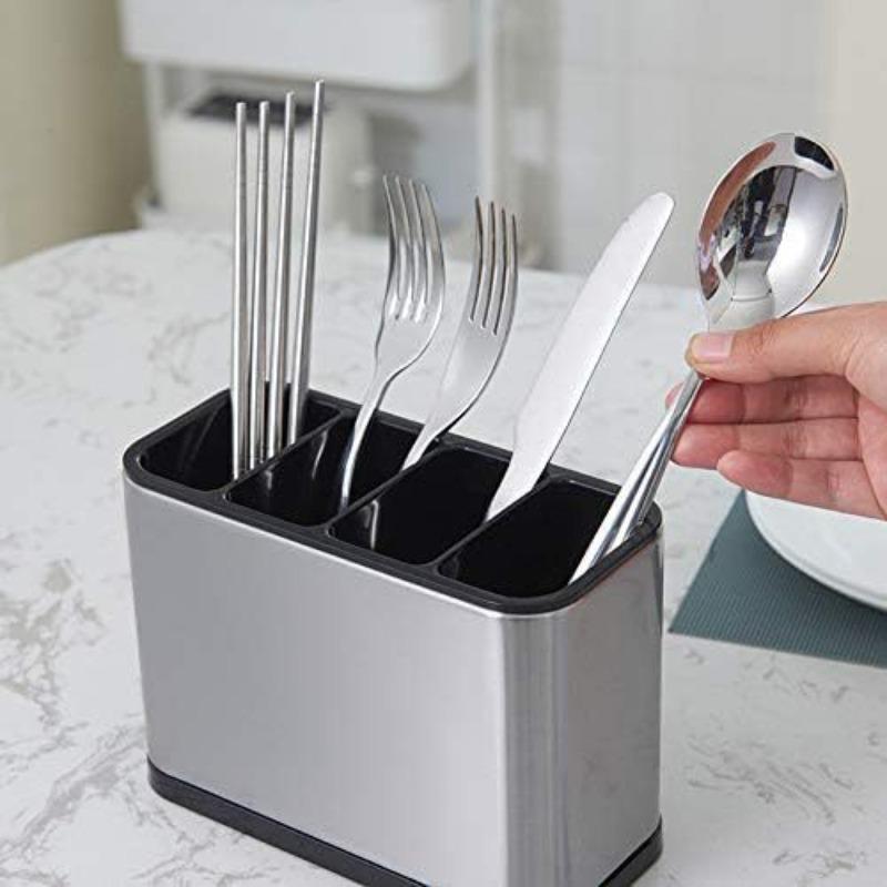 Kitchen Cutlery Organizer Knife Stand Plastic Drain Storage Holder Spoon Fork Chopstick Kitchenware Cooking Tool Tray Shelf Box