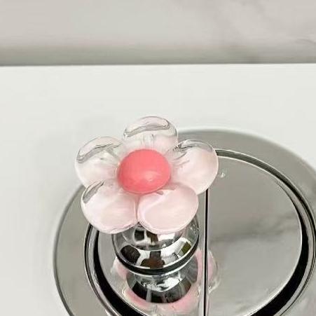 Flower Creative Toilet Switch Press Household Goods Nail Art Special Flush Button Sticker