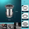 Floor Drain Core Anti-Odor Device, Bathroom Sewer Anti-Odor Gadget, Anti-Insect Silicone Cover, Stainless Steel Universal Inner Core