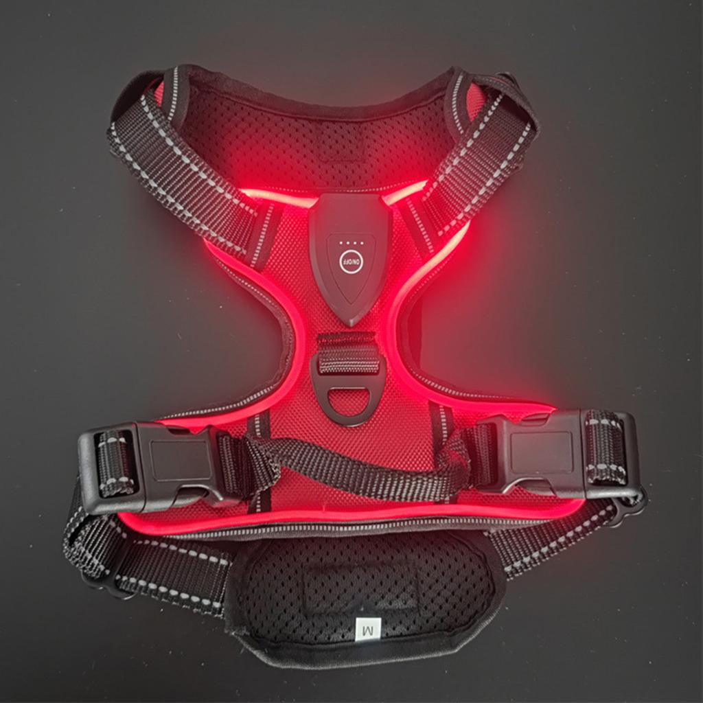 Dog Chest Back LED Harness with Sturdy Buckle Dog Cat Large Dogs Walking Dog Harness Kitten Chest Strap Dogs Harness