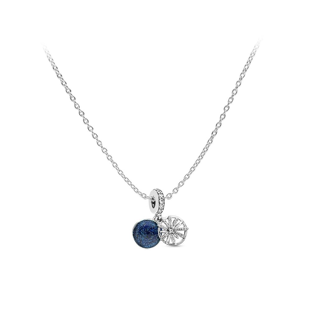 Pandora Star Wish Set 925 Silver Necklace Unisex necklace ZT2024102518A Box,45cm,Starry Wish Set