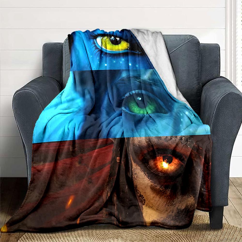1Pc Fiery Demon Artwork Blanket For Couch Bed Plush Cozy Fuzzy Blanket Super Soft Warm Blankets For Fall And Winter 0918289