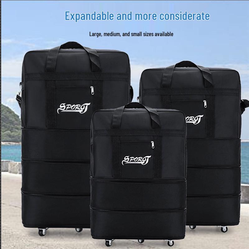 Large Capacity Three-Layer Wheeled Travel Bag for Studying Abroad