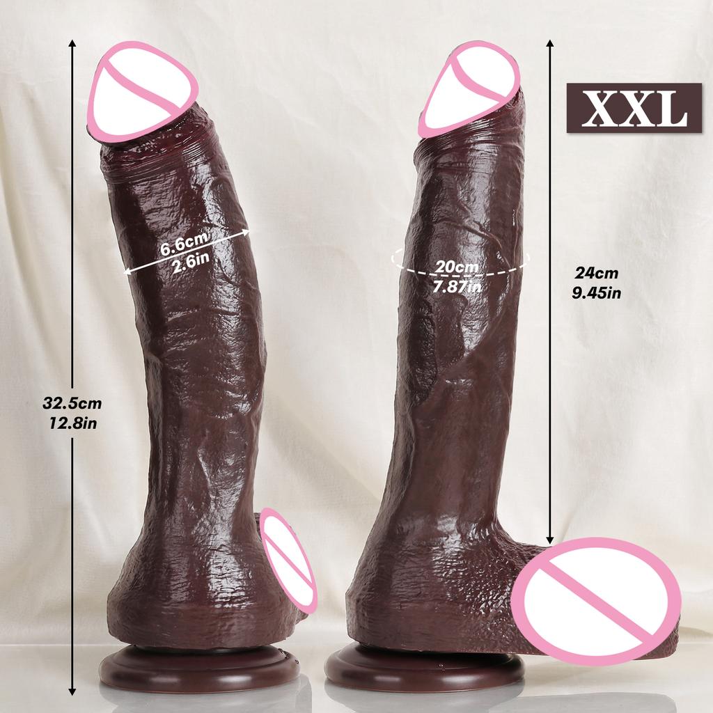 Oversized Soft Realistic Thick Dildo Gay Sex Toy for Women Suction Cup Big Dick Anal Plug Vaginal Masturbators Silicone Penis