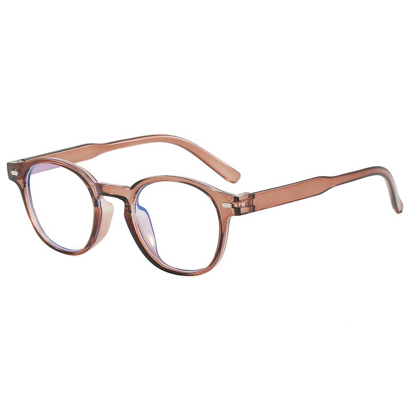 Minimalist High End Round Anti Blue Light Glasses Daily Commute Business Eyeglasses Frame Blue Light Blocking Computer Glasses